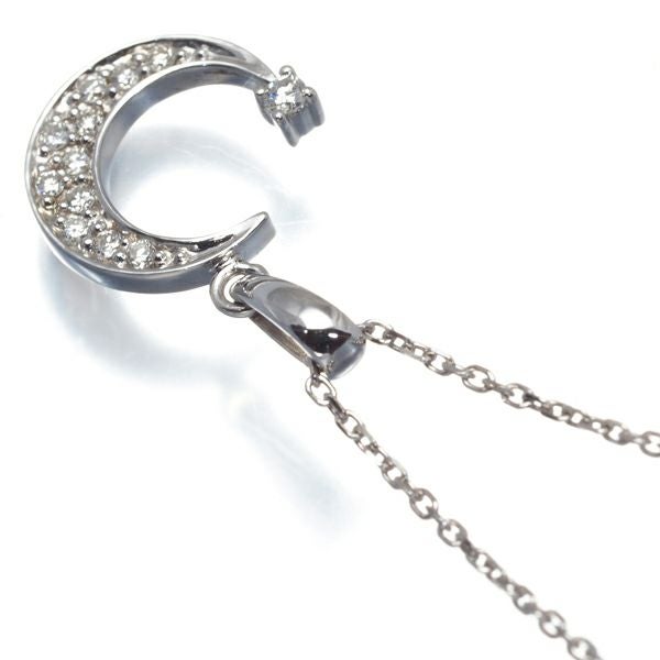 ヴァンドーム ネックレス ダイヤ  ムーン K18WG 