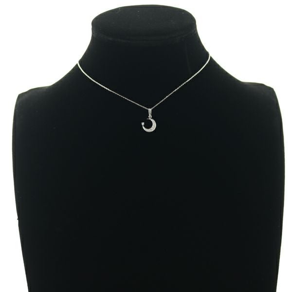 ヴァンドーム ネックレス ダイヤ  ムーン K18WG 