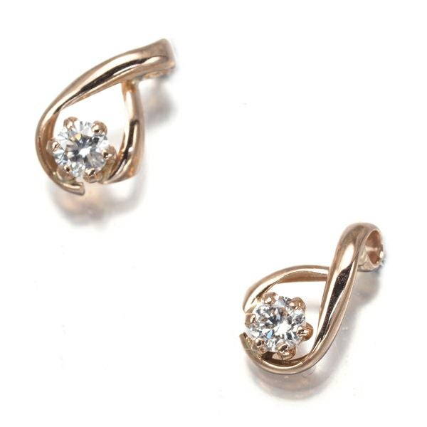 カナル4℃ ピアス ダイヤ  一粒 K10PG