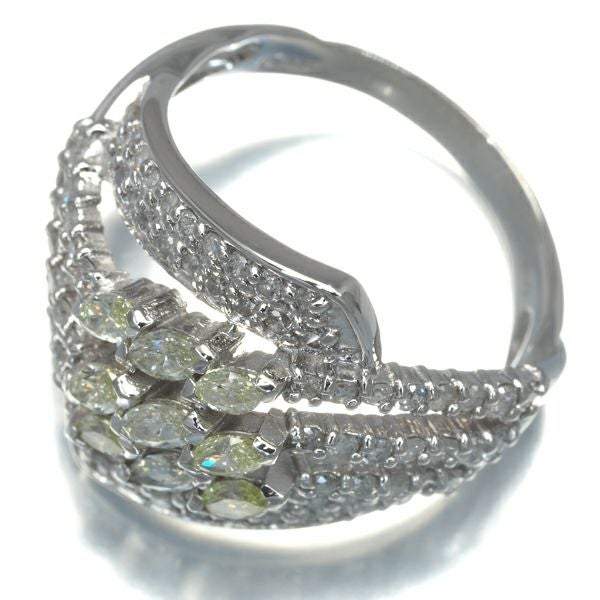 イエロー&クリアダイヤ 1.50ct 2種カット  リング Pt900 