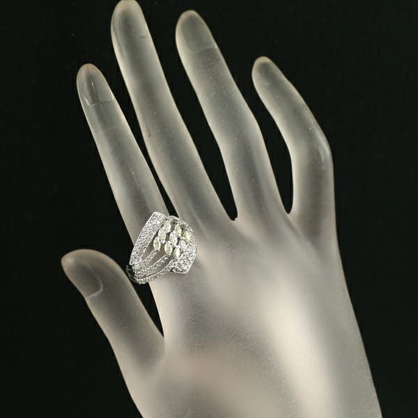 イエロー&クリアダイヤ 1.50ct 2種カット  リング Pt900 