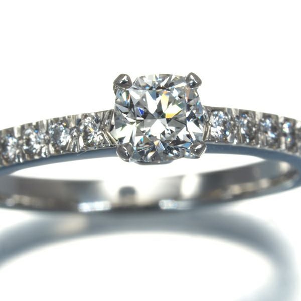 ティファニー リング ダイヤ 0.36ct ノヴォ ソリティア クッションカット 10.5号 Pt950 