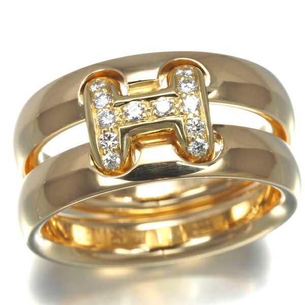 エルメス リング ダイヤ オランプ 53号 K18YG 