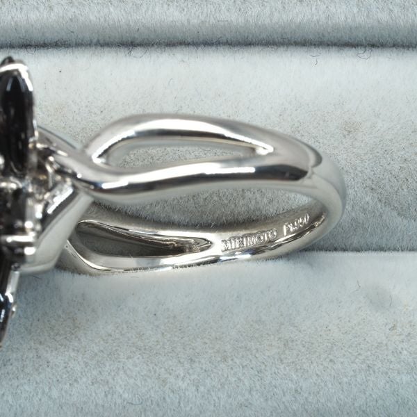 ミキモト リング コンクパール 真珠 ブラックシェル ダイヤ 0.05ct  13号 Pt950 ソーティング