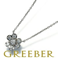 ヴァンドーム ネックレス ダイヤ 0.11ct フラワー  Pt950/Pt850 