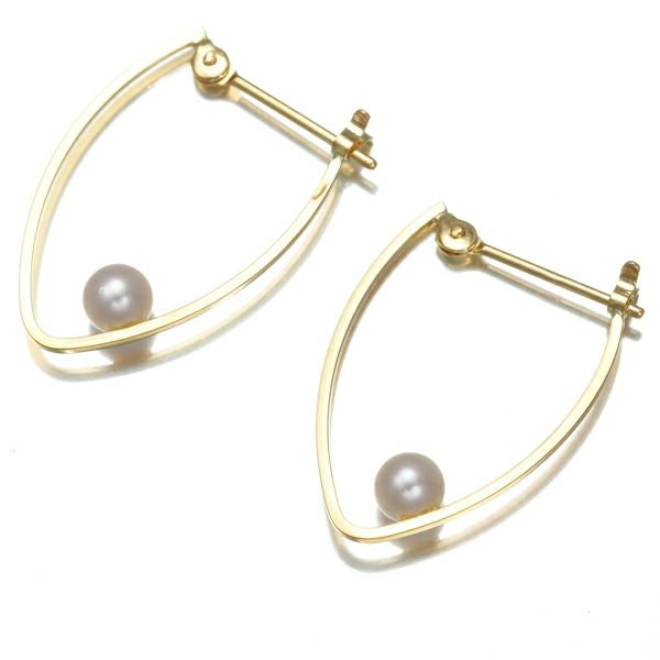 ベビーパール 真珠 3.5mm  フープ ピアス K18YG 