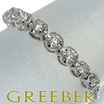 ダイヤ 0.15ct 9P フリーサイズ リング K18WG 