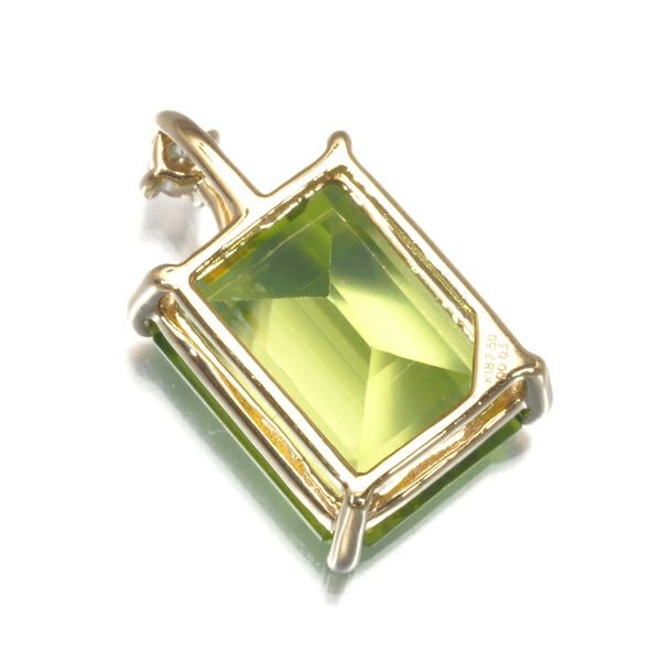 ペリドット 2.50ct ダイヤ 0.03ct   ペンダントトップ K18YG 