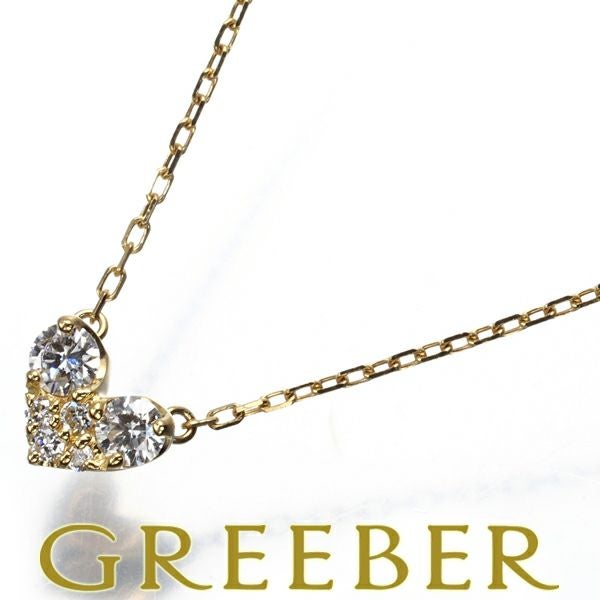 ポンテヴェキオ ネックレス ダイヤ 0.14ct  ハート K18YG 