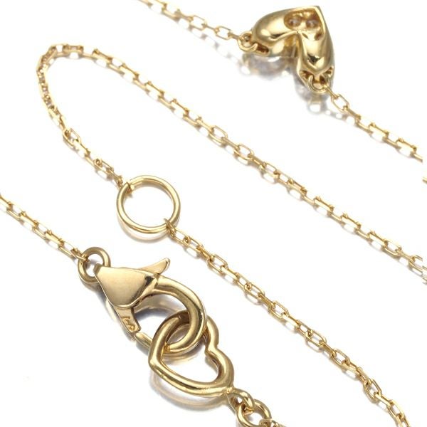 ポンテヴェキオ ネックレス ダイヤ 0.14ct  ハート K18YG 