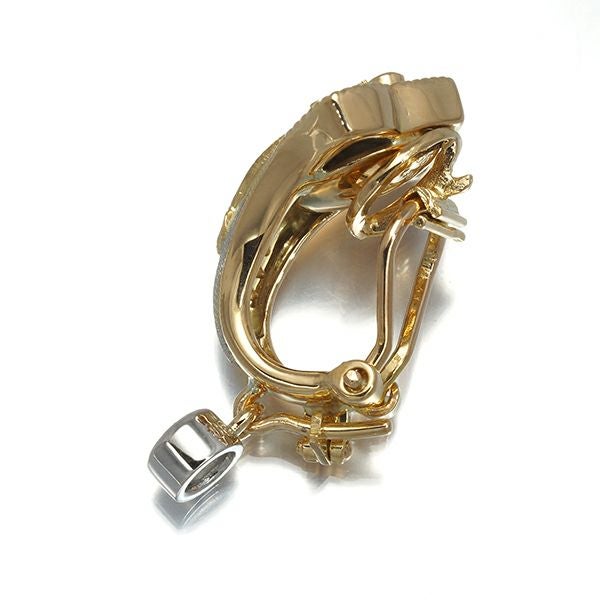 ダイヤ 0.18ct/0.05ct 艶消し 2WAY 片耳  イヤリング K18YG/Pt900 