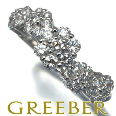 ポンテヴェキオ リング ダイヤ 0.82ct  フラワー 11号 K18WG 