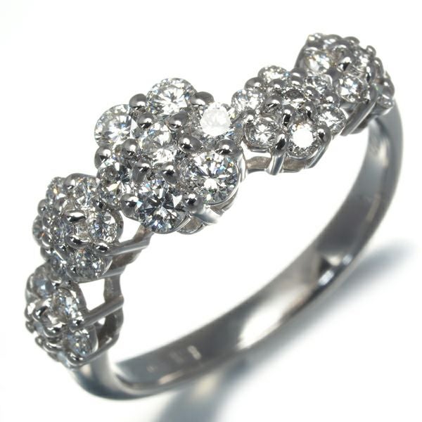 ポンテヴェキオ リング ダイヤ 0.82ct  フラワー 11号 K18WG 