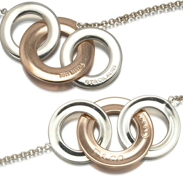 ティファニー ネックレス  インターロッキング 1837 ステーション ロング シルバー925/ルベドメタル 