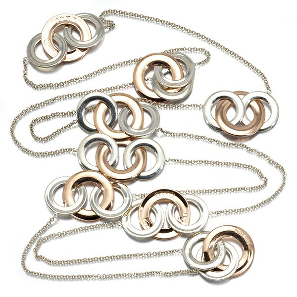 ティファニー ネックレス  インターロッキング 1837 ステーション ロング シルバー925/ルベドメタル 