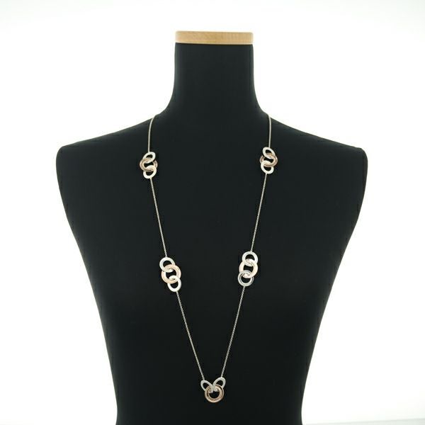 ティファニー ネックレス  インターロッキング 1837 ステーション ロング シルバー925/ルベドメタル 