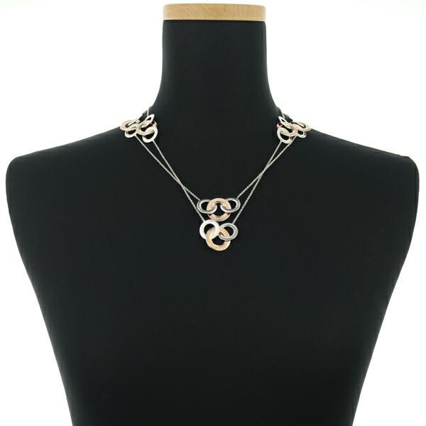 ティファニー ネックレス  インターロッキング 1837 ステーション ロング シルバー925/ルベドメタル 