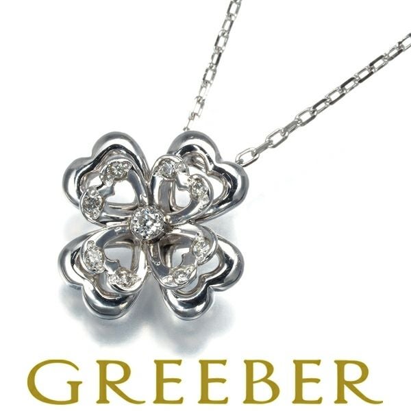 ヴァンドーム ネックレス ダイヤ  クローバー Pt950/Pt850 