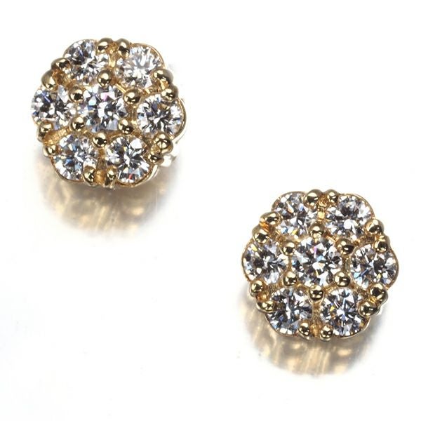 ミキモト ピアス ダイヤ 0.29ct/0.29ct  フラワー K18YG 