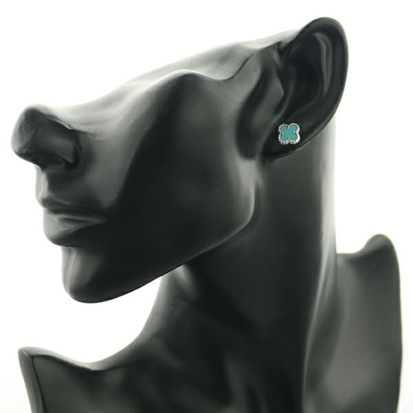 ヴァンクリーフ＆アーペル ピアス ターコイズ スウィートアルハンブラ  K18WG 保証書