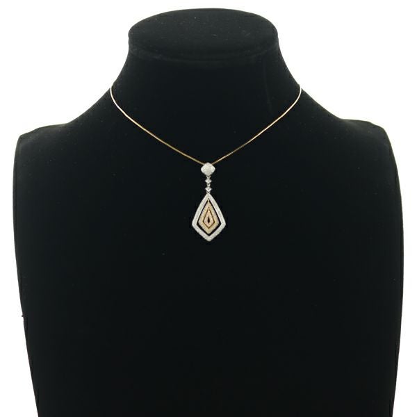 ダイヤ 1.00ct パヴェ スリーカラー  ネックレス K18YG/WG/PG 