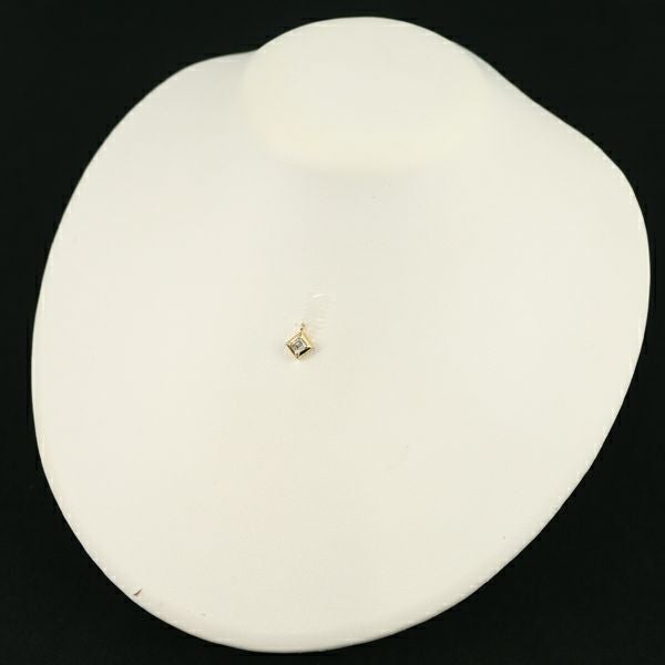 セイコー ペンダントトップ ダイヤ 0.22ct  スクエアカット K18YG 