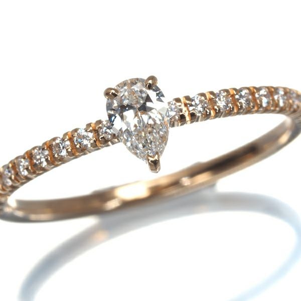 カルティエ リング ダイヤ エタンセル ソリテール ペアシェイプ 51号 K18PG 保証書