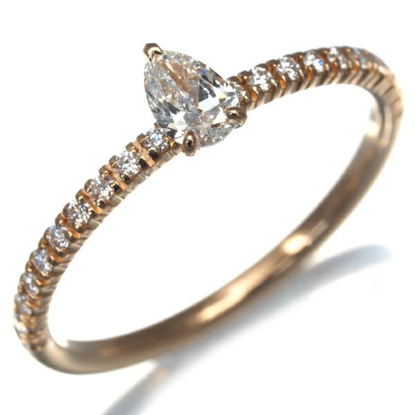 カルティエ リング ダイヤ エタンセル ソリテール ペアシェイプ 51号 K18PG 保証書