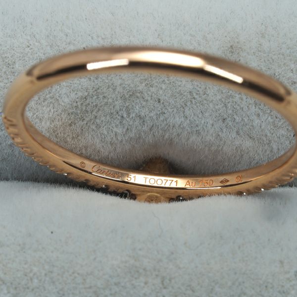 カルティエ リング ダイヤ エタンセル ソリテール ペアシェイプ 51号 K18PG 保証書