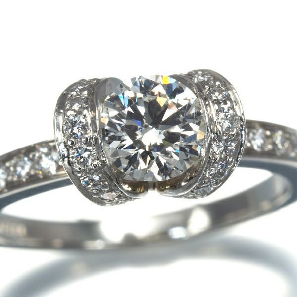 ティファニー リング ダイヤ 0.6ct程 リボン 10.5号 Pt950 