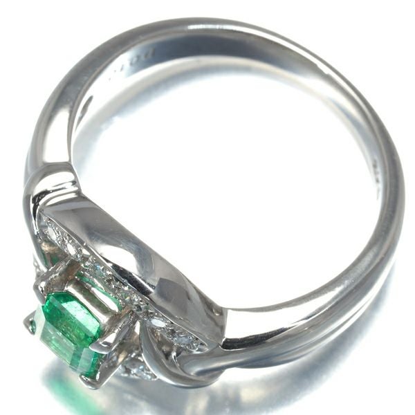 タサキ リング エメラルド 0.43ct ダイヤ 0.10ct  13.5号 Pt900 