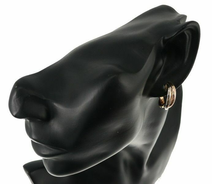 カルティエ イヤリング  トリニティ スリーカラー フープ K18YG/WG/PG 