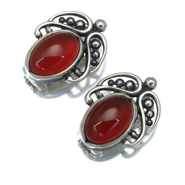 ジョージジェンセン イヤリング カーネリアン ヘリテージ 2005 シルバー925 