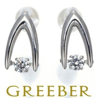 ダイヤ 0.15ct/0.15ct パール 淡水真珠 5.7mm ダンシングストーン  ピアス Pt900 