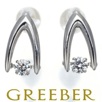 ダイヤ 0.15ct/0.15ct パール 淡水真珠 5.7mm ダンシングストーン  ピアス Pt900 