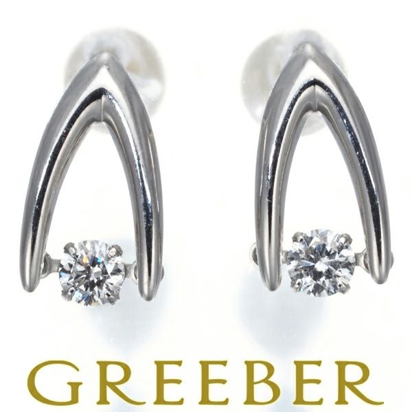 ダイヤ 0.15ct/0.15ct パール 淡水真珠 5.7mm ダンシングストーン  ピアス Pt900 