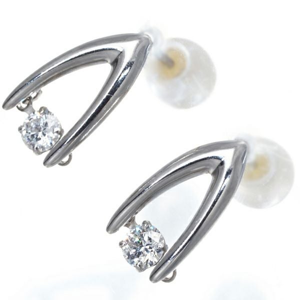 ダイヤ 0.15ct/0.15ct パール 淡水真珠 5.7mm ダンシングストーン  ピアス Pt900 