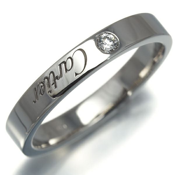 カルティエ リング ダイヤ Cドゥ エングレーブド ウェディング 50号 Pt950 