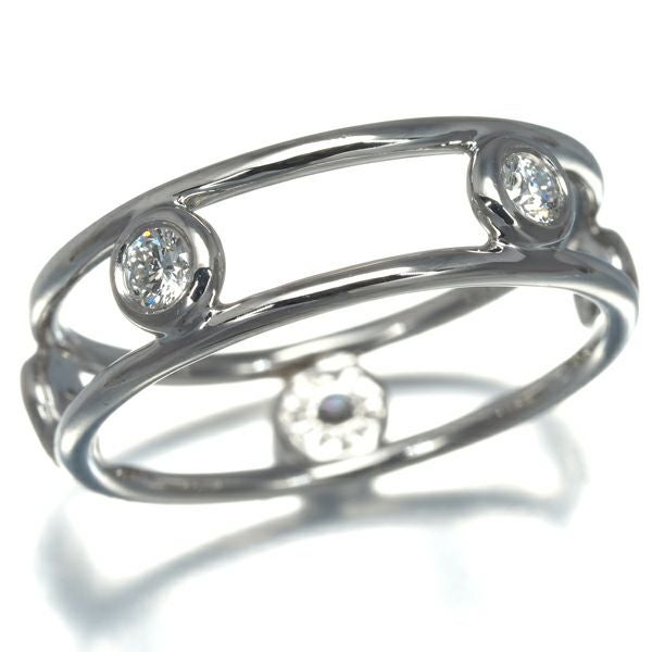 ティファニー リング ダイヤ バイザヤード ダブルワイヤー 5P 9.5号 Pt950 