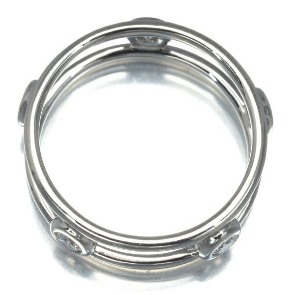 ティファニー リング ダイヤ バイザヤード ダブルワイヤー 5P 9.5号 Pt950 