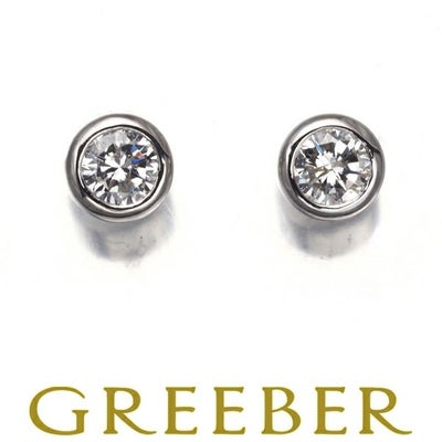 ダイヤ 0.12ct/0.13ct 一粒  ピアス Pt900 