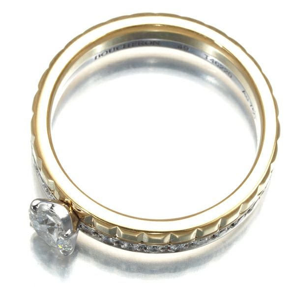 ブシュロン リング ダイヤ 0.31ct キャトルラディアント クルドパリ ソリテール ハーフ 49号 K18 鑑