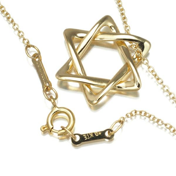 ティファニー ネックレス  スターオブダビデ  K18YG 