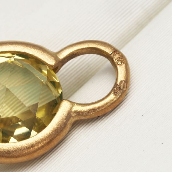 スタージュエリー ピアス ペリドット  チャーム K18YG 