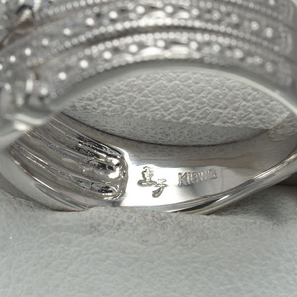 水野薫子 リング ダイヤ 0.05ct  3P ミルグレイン 13号 K18WG 