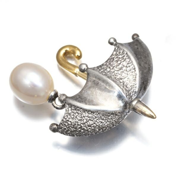 ミキモト ブローチ パール 淡水真珠 5.2mm  傘 ピン シルバー/K18YG 