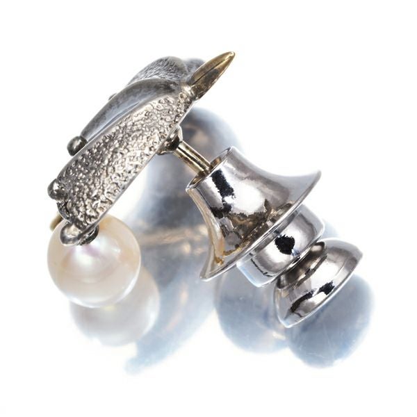 ミキモト ブローチ パール 淡水真珠 5.2mm  傘 ピン シルバー/K18YG 