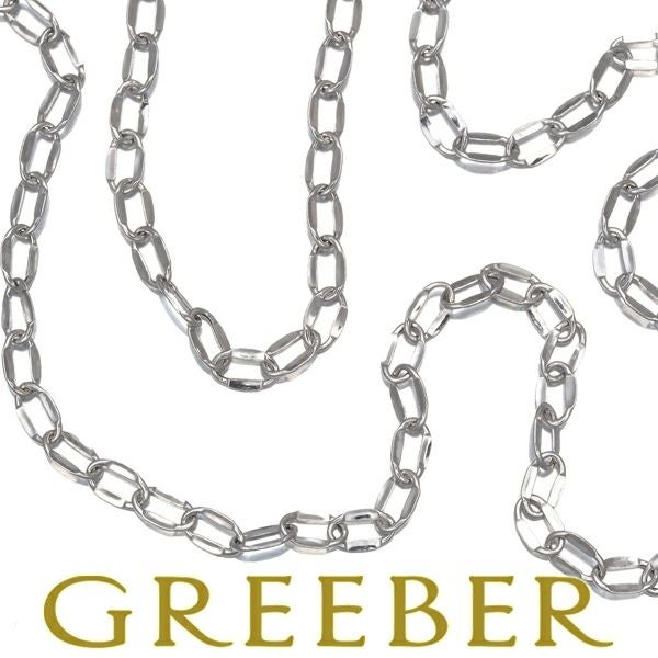  チェーンネックレス ロング 60cm K18WG 