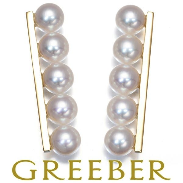 タサキ ピアス アコヤパール 真珠 5.5mm バランスプラス K18YG 