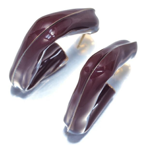 ボッテガヴェネタ ピアス   トライアングル フープ シルバー925/エナメル 